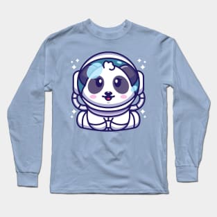 Cute baby panda wearing an astronaut suit, cartoon character Long Sleeve T-Shirt